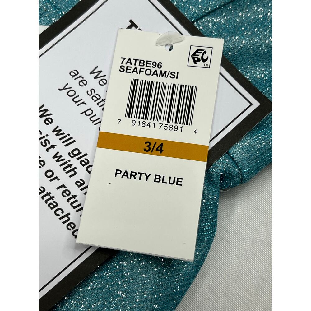 B Darlin Juniors 3/4 Turquoise Sparkle Strapless Homecoming Party Mini Dress NWT - Picture 11 of 12